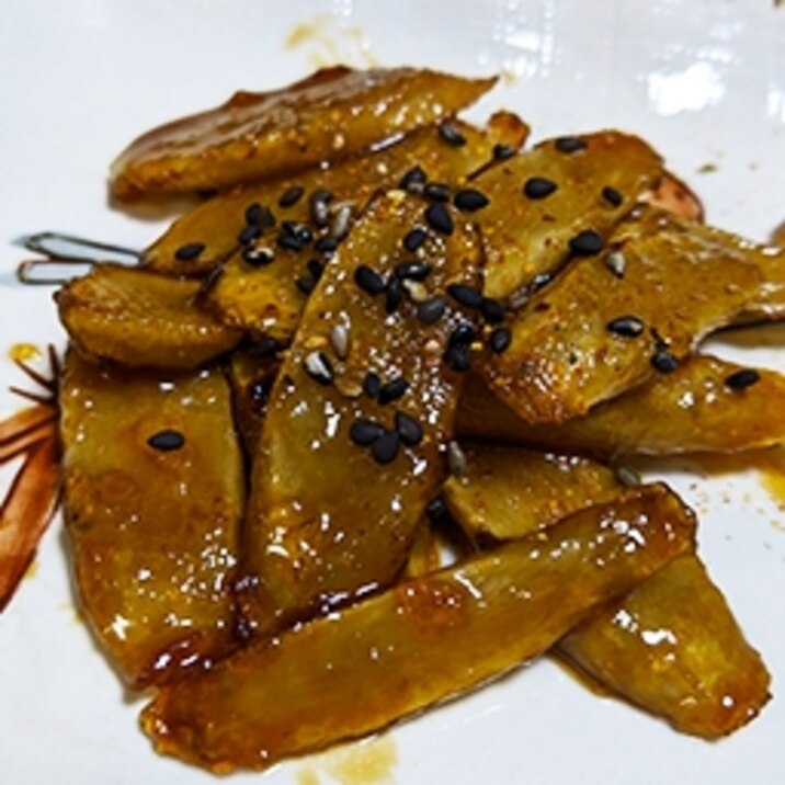 パクパク食べちゃう!ごぼうの甘辛焼き